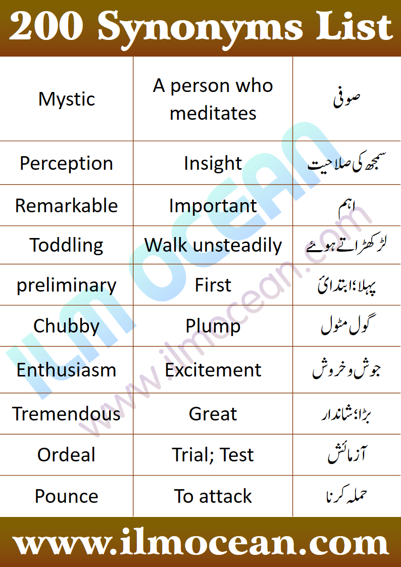 Preliminary Synonym