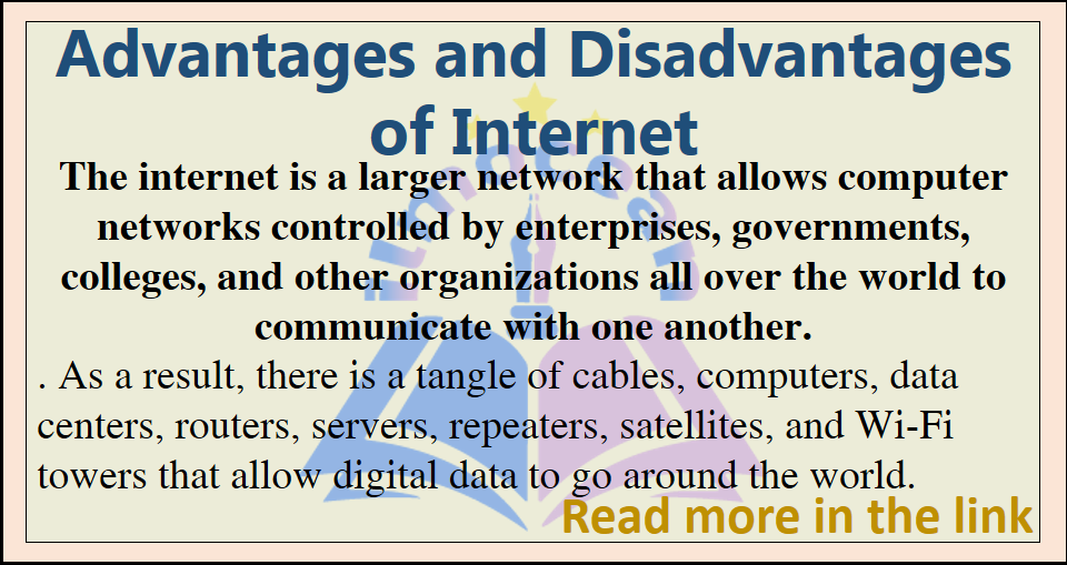 advantages and disadvantages of internet school students