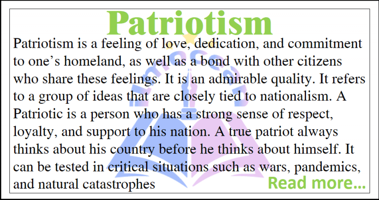 a true patriot essay