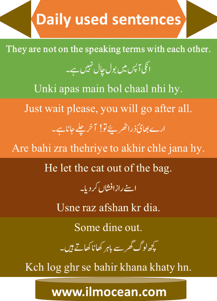sentences and their urdu translation