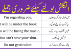 English Urdu sentences for daily conversation. تمہاری زبان کالی ہے۔ /You are carping tongued. /اچھائی کا زمانہ ہی نہیں ہے۔ /It is not right time to do good. You can DOWNLOAD PDF of this complete lesson this lesson contains all the important and daily use important sentences that are very useful in Urdu and English sentences translation. These basic sentences of English with Urdu translation are basic simple sentences.