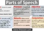 All parts of speech