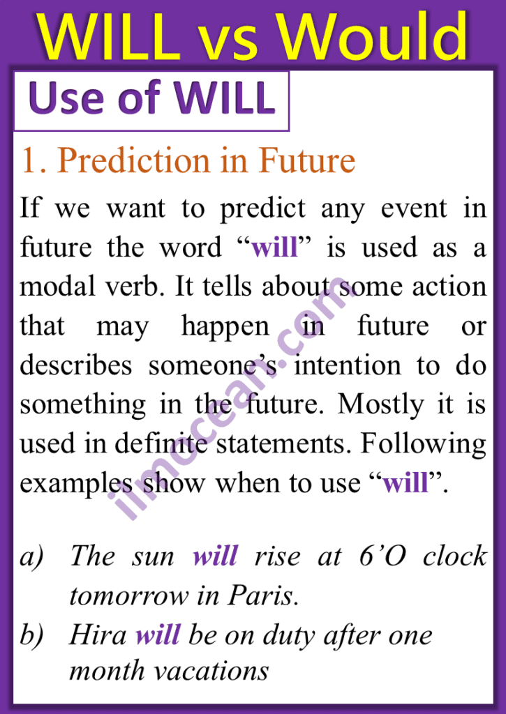 prediction in future
