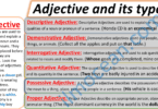 different kinds of adjective