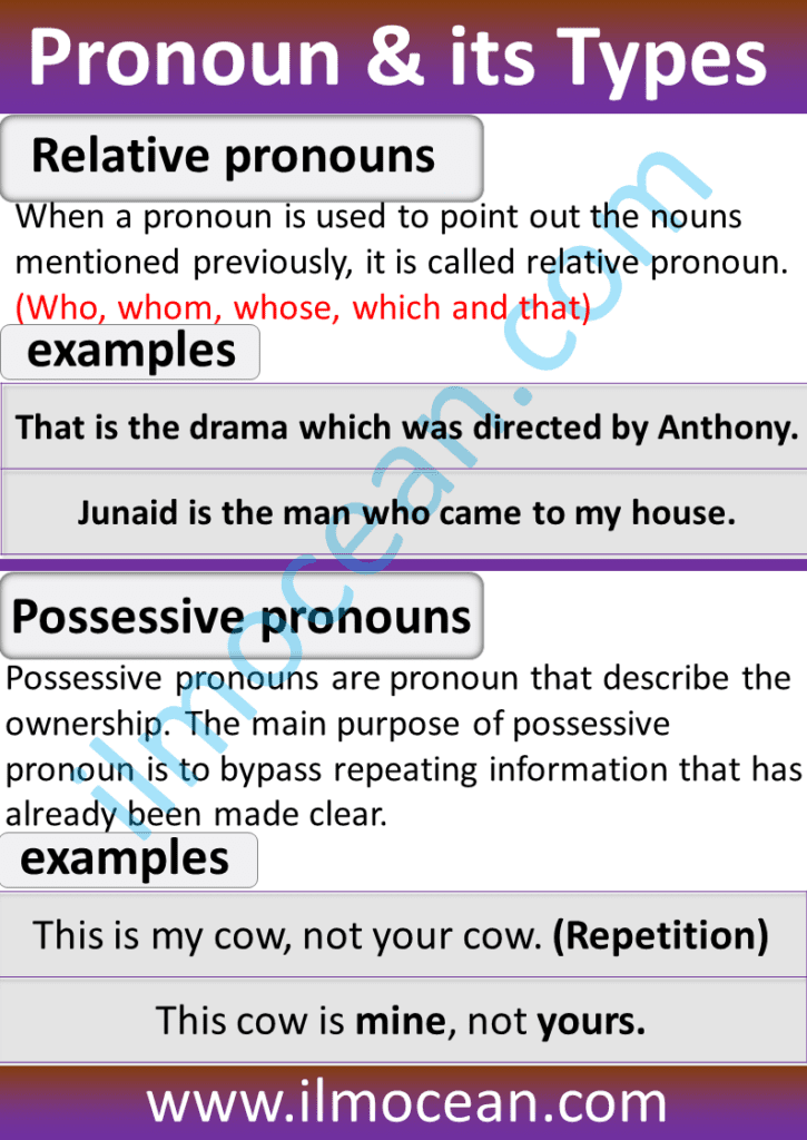 noun replaced by pronoun
