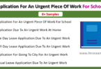 How to Write an Application For An Urgent Piece Of Work