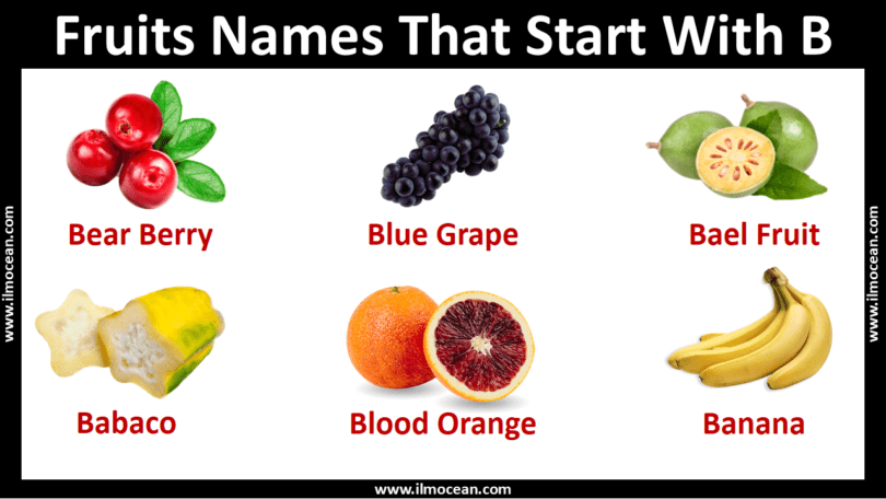 31+ Fruits That Start With B || Yummy Fruits Start With B