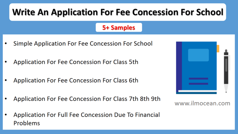 How To Write An Application For Fee Concession For School