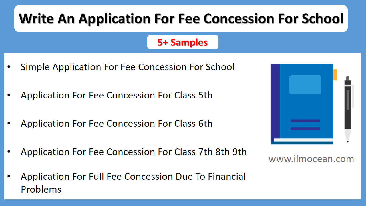 How To Write An Application For Fee Concession For School - ILM Ocean